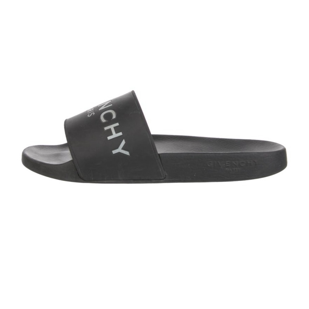 New Givenchy Black Rubber Pool Slides Size 38